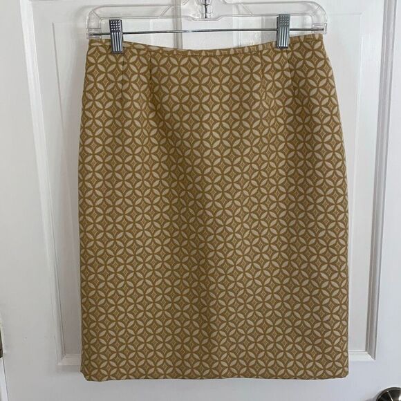 Le Suit gold/beige pencil skirt size 4P - Picture 1 of 10